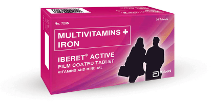 Product packaging of Iberet Active