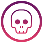 Icon showing a skull